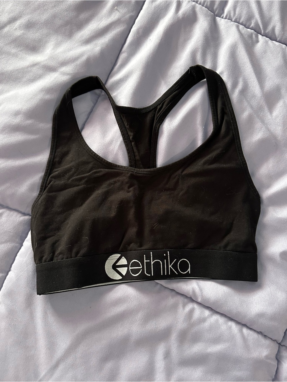2 ethika Black Racerback Sports Bra / 2for1!